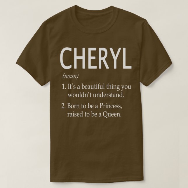 Camiseta Cheryl Name Gift 109 (Diseño del anverso)