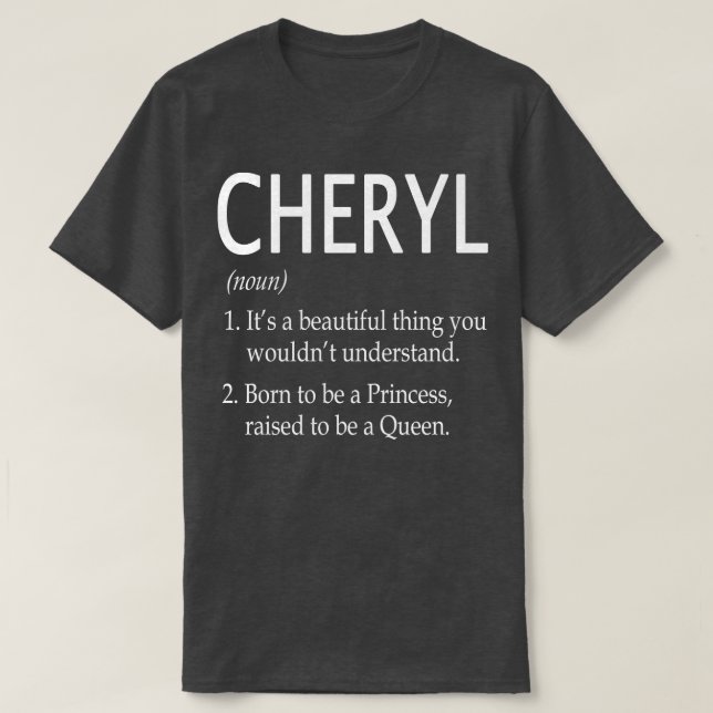 Camiseta Cheryl Name Gift 116 (Diseño del anverso)
