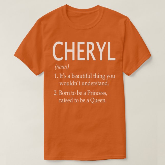 Camiseta Cheryl Name Gift 176 (Diseño del anverso)