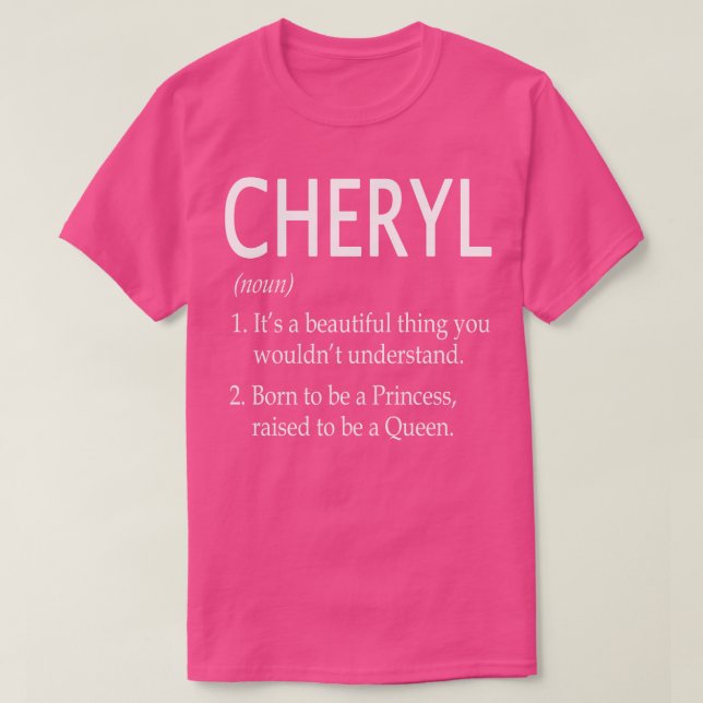 Camiseta Cheryl Name Gift 29 (Diseño del anverso)