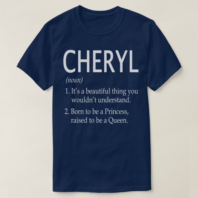 Camiseta Cheryl Name Gift 8 (Diseño del anverso)