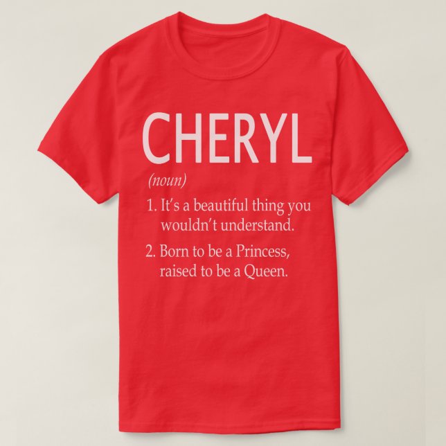Camiseta Cheryl Name Gift 84 (Diseño del anverso)