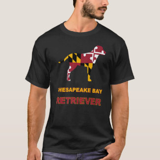 Camiseta Chesapeake Bay Retriever Bandera de Maryland Perro