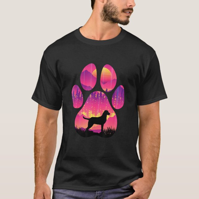 Camiseta Chesapeake Bay Retriever Paw Mom Dad Dog  Women Me (Anverso)
