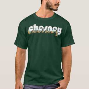 Camiseta Chesney Retro Rainbow Typography Style