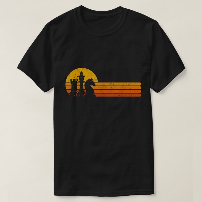 Camiseta Chess and German Shepherd Retro Design (Diseño del anverso)