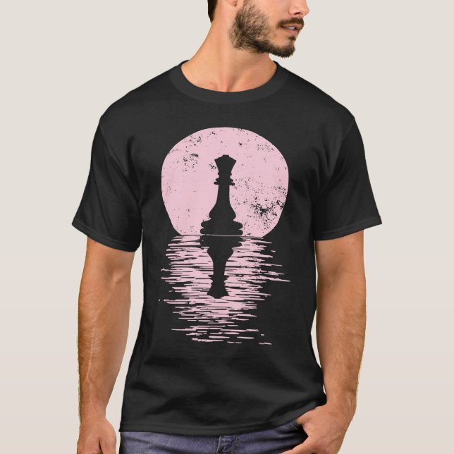 Camiseta Chess Club Game King Queen Horse chess piece men + (Anverso)
