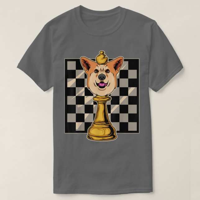 Camiseta Chess Corgi Dog (Diseño del anverso)