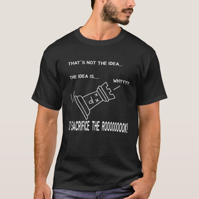 Camiseta Chess Motif Sacrifice the Rook (Anverso)