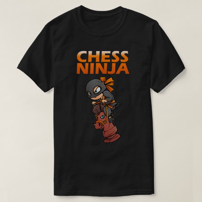 Camiseta Chess Ninja | Funny Gamer and Strategy Design (Diseño del anverso)