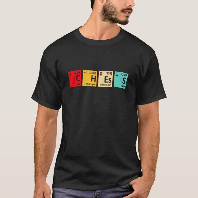 Camiseta Chess Periodic Table Chess Player Pun Quote (Anverso)
