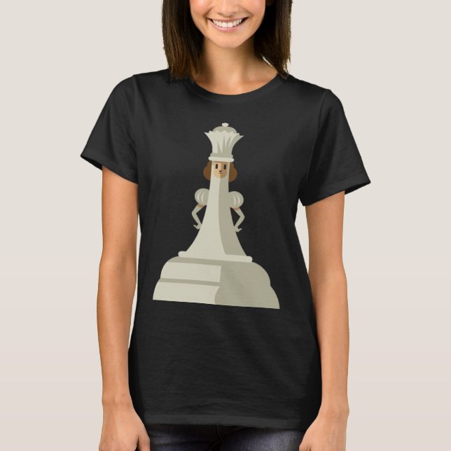 Camiseta Chess Pieces White Queen Children Board Game Set (Anverso)