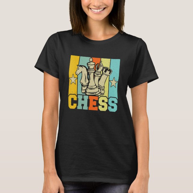 Camiseta Chess Retro Graphic Chess Player Checkmate Board G (Anverso)