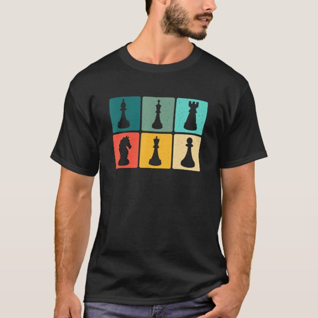 Camiseta Chess Retro Graphic Chess Player Checkmate Board G (Anverso)