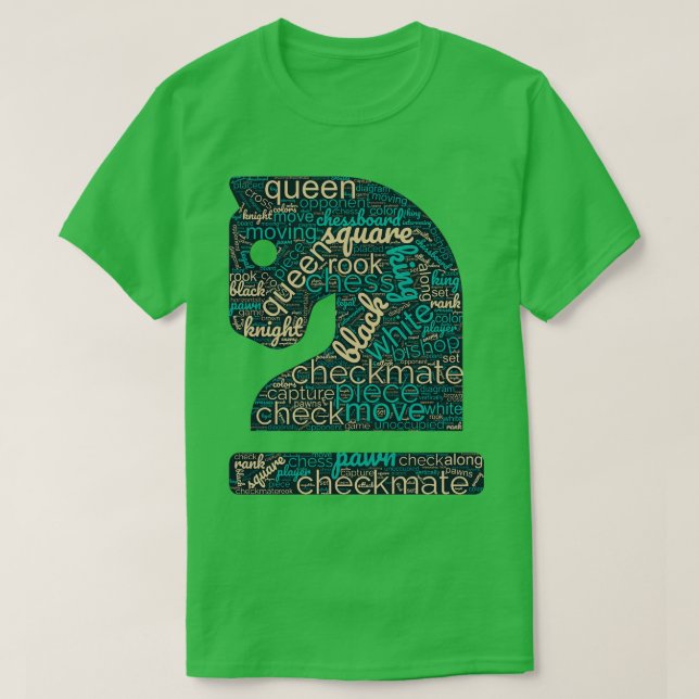 Camiseta Chess Wordcloud (Diseño del anverso)