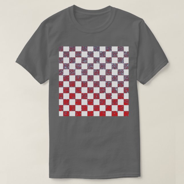 Camiseta Chessboard Glitter Croatia (Diseño del anverso)