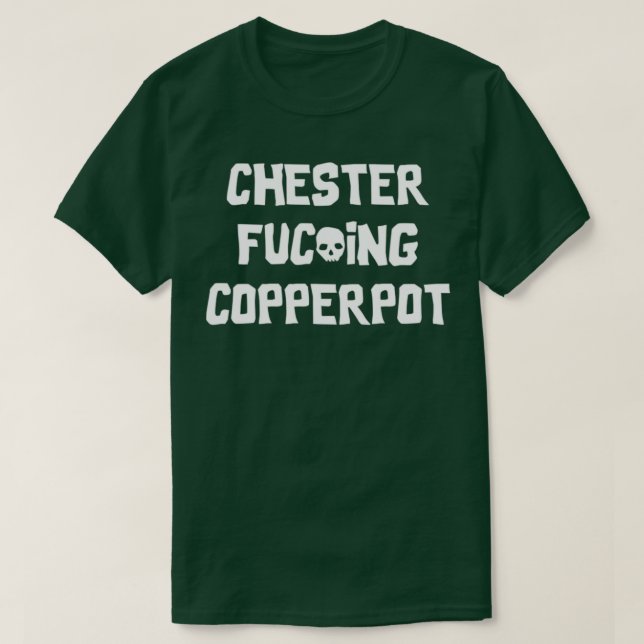 Camiseta Chester Copperpot White Letters Go0nies (Diseño del anverso)