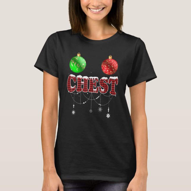 Camiseta Chestnuts Christmas  Matching Couples Chest (Anverso)