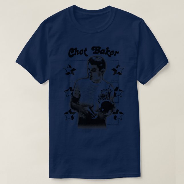 Camiseta Chet Baker Jazz Music Fan Design (Diseño del anverso)