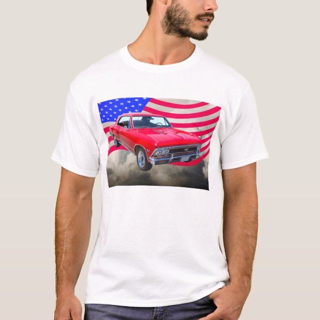 Camiseta Chevelle Chevelle SS 396 con bandera estadounidens (Anverso)