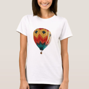 Camiseta "Chevron Sky: Globo aerostático vibrante en vuelo