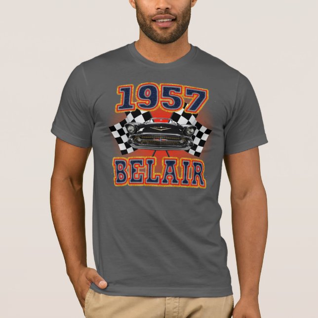 Camiseta Chevy 1957 de los hombres Belair (Anverso)