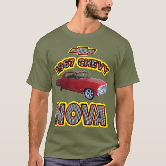 Camiseta Chevy 1967 de los hombres Nova (Anverso)