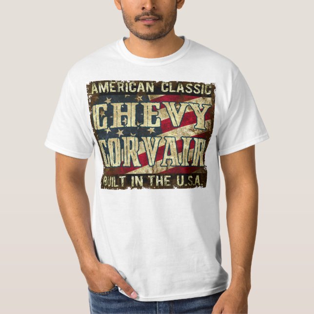 Camiseta Chevy Corvair - coche clásico construido en los (Anverso)