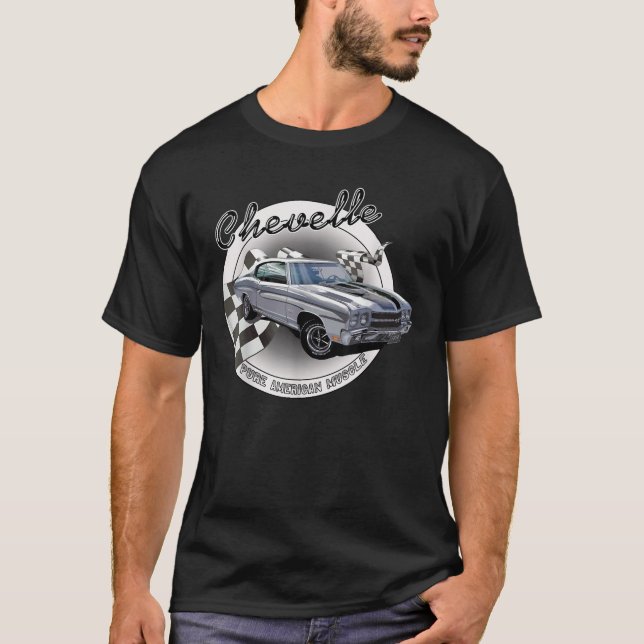 Camiseta Chevys plateados de Chevelle SS Cortez 1970 (Anverso)