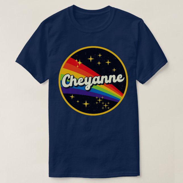 Camiseta Cheyanne Arcoiris En El Espacio Estilo Vintage (Diseño del anverso)