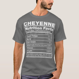 Camiseta Cheyenne Nutrition Hacts Cheyenne Name Birthday
