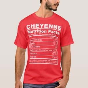 Camiseta Cheyenne Nutrition Hacts Cheyenne Name Birthday