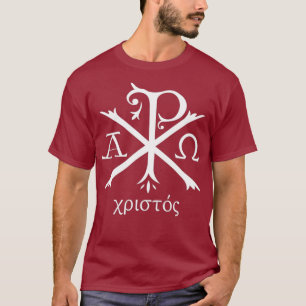 Camiseta Chi Rho Jesucristo Monograma cristiano antiguo