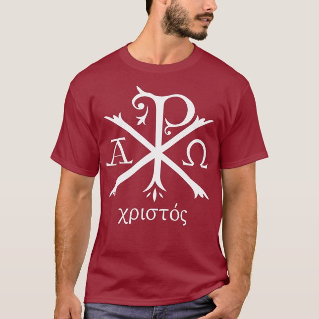 Camiseta Chi Rho Jesucristo Monograma cristiano antiguo (Anverso)