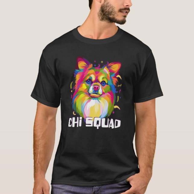 Camiseta Chi Squad Chihuahua Fur Mom Chiwawa Fur Dad Animal (Anverso)