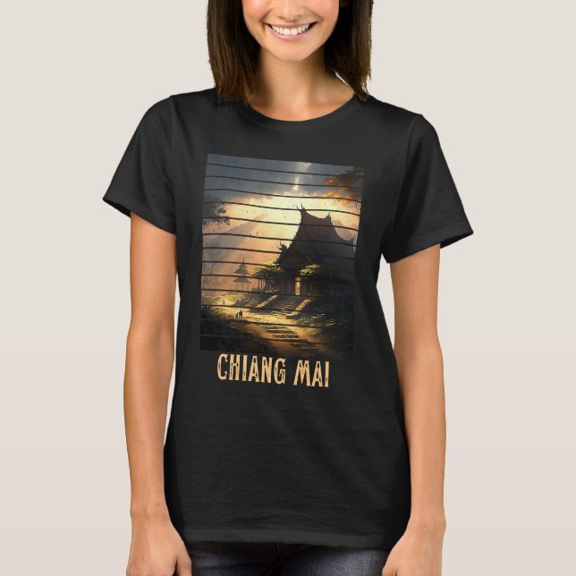 Camiseta Chiang Mai Tailandia, mochilera y nómade digital (Anverso)