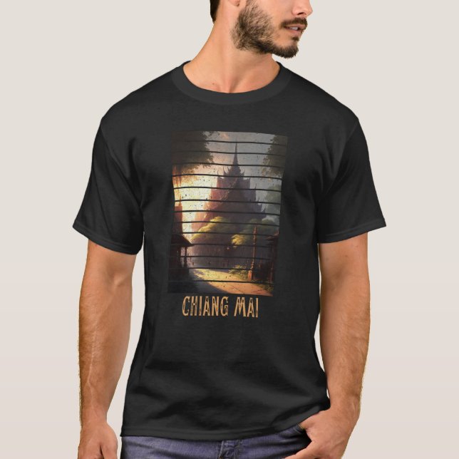 Camiseta Chiang Mai Thailand Backpacking and Digital Nomad  (Anverso)