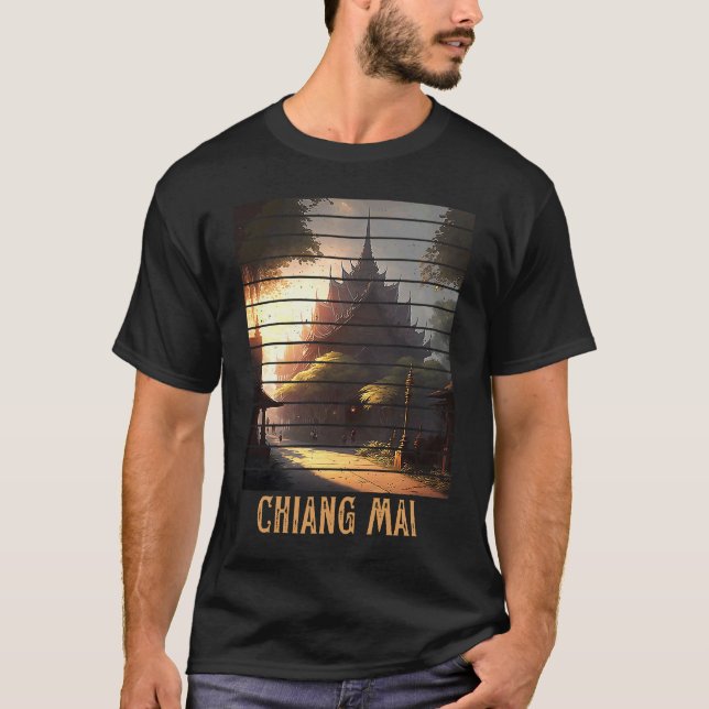 Camiseta Chiang Mai Thailand, Backpacking and Digital Nomad (Anverso)
