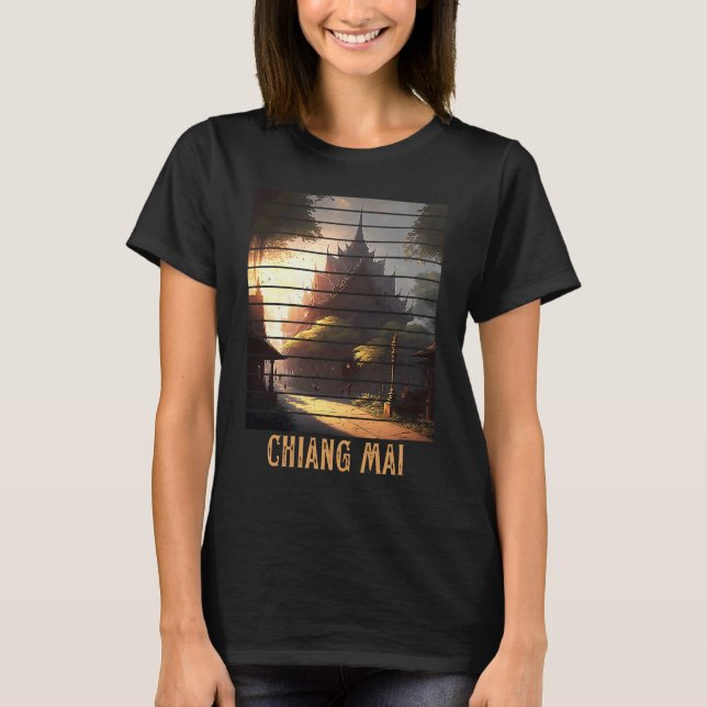 Camiseta Chiang Mai Thailand, Backpacking and Digital Nomad (Anverso)