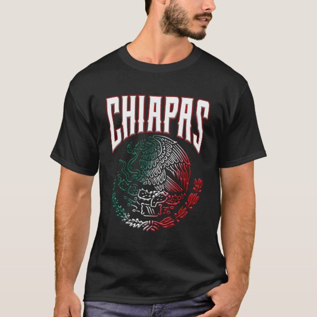 Camiseta Chiapas Con El Excepcional Guila Mexicana Sã Mbolo (Anverso)