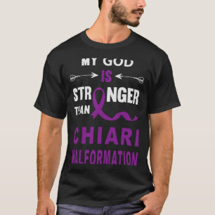 Camiseta Chiari Malformation Awareness Faith Cinta púrpura