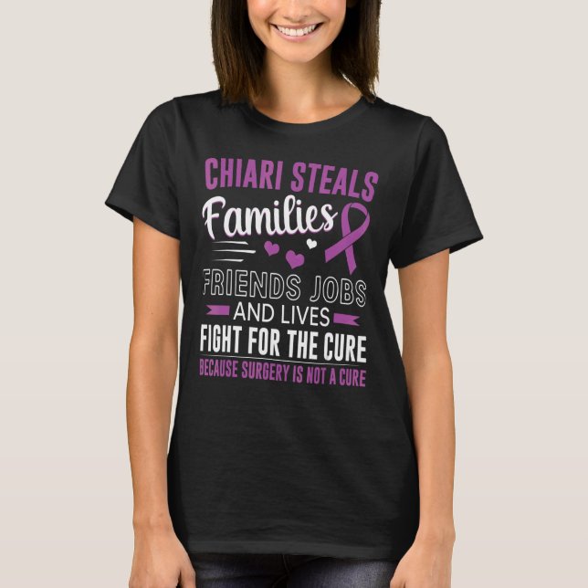 Camiseta Chiari Malformation Awareness Family Warripl Purpl (Anverso)