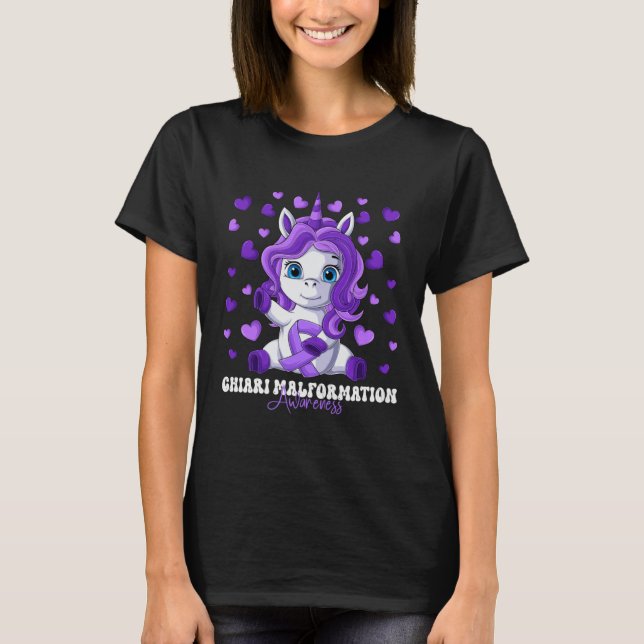 Camiseta Chiari Malformation Awareness Month Purple Ribbon  (Anverso)