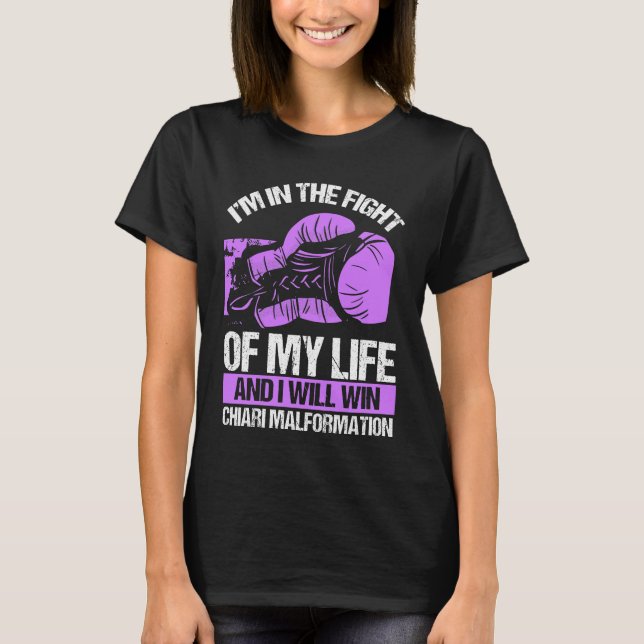Camiseta Chiari Malformation Awareness Win Cinta púrpura (Anverso)