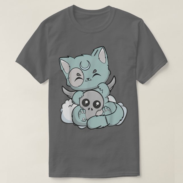 Camiseta Chibi Anime Cat Kawaii Neko Gótico Fairy Kei Kitte (Diseño del anverso)