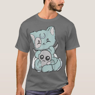 Camiseta Chibi Anime Cat Kawaii Neko Gótico Fairy Kei Kitte