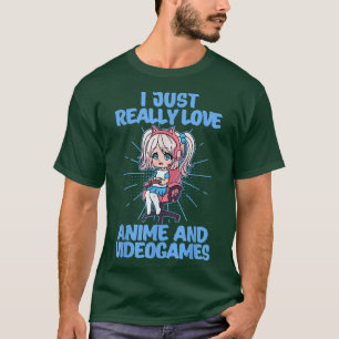 Camiseta Chibi Anime Chica Gaming Lover Videogames Otaku An