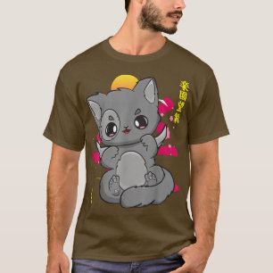 Camiseta Chibi Anime Neko Pastel Gótico Sakura Cat Angelcor