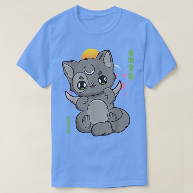 Camiseta Chibi Anime Neko Pastel Gótico Sakura Cat Angelcor (Diseño del anverso)