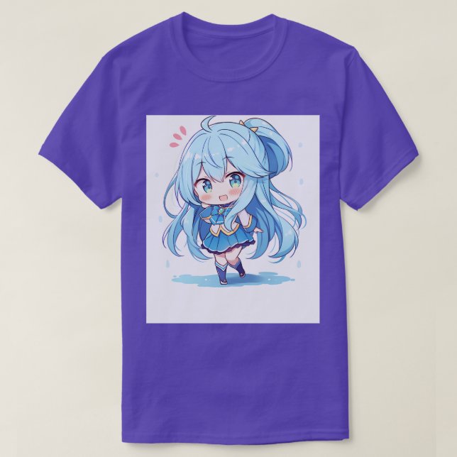 Camiseta chibi aqua (Diseño del anverso)